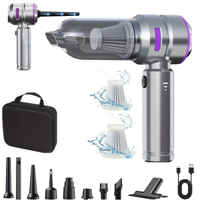 Brushless, Wireless Charging, Car Tozsoranlar - 121-round-head-silver-purple-bag-2-filter-elements