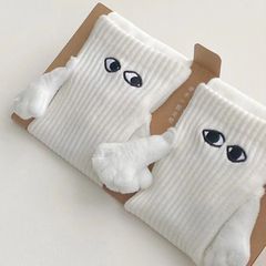 Holding Hands Magnetic Socks for Men and Women Couples Summer Thin Style Holding Hands Boyfriend Best Friend Cute Handshake Automatic Pull