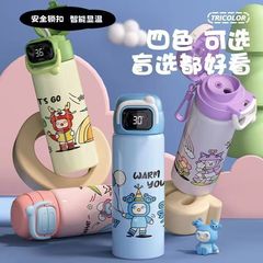 学校用の316Lステンレス鋼の子供用ウォーターカップ、2025年の新しいスタイルの男の子と女の子のための見栄えの良いダブルストロー魔法瓶カップ