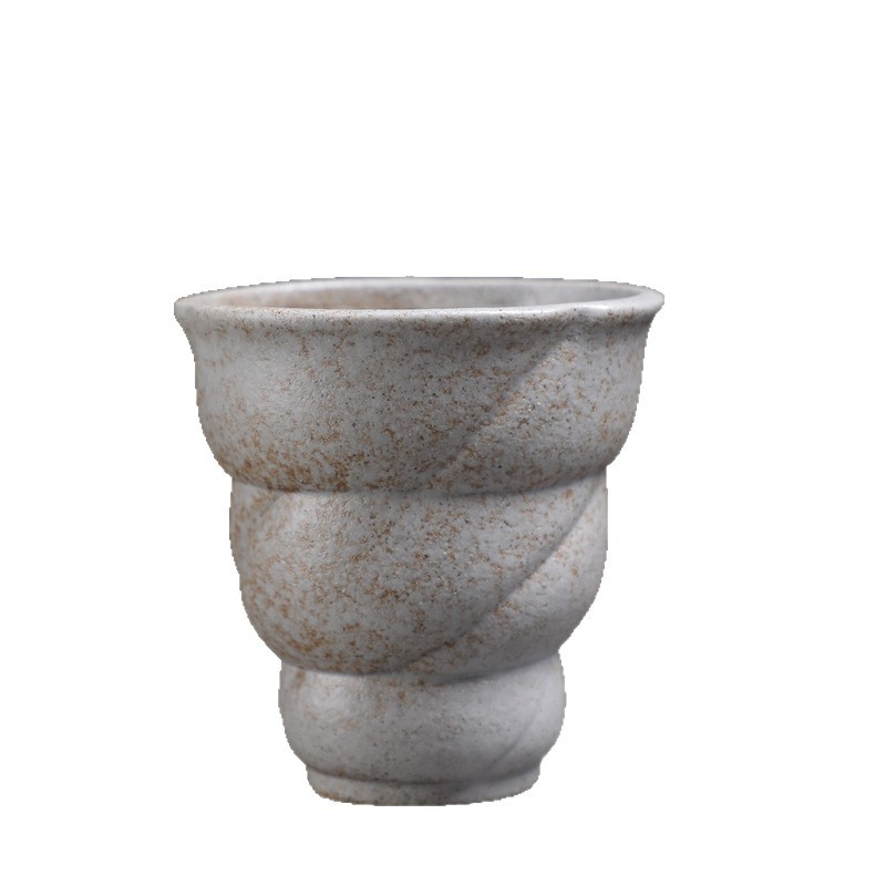 Top Quality Vintage Ceramic Coffee Kiln-Fired Cup, Middle Eastern Handleless Mug, Vintage Rustic Pottery Breakfast Cup_voghion.com