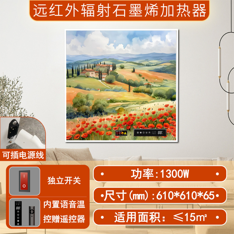 新款高温远红外石墨烯电暖画家用商用速热节能电暖器壁挂式暖气片|undefined