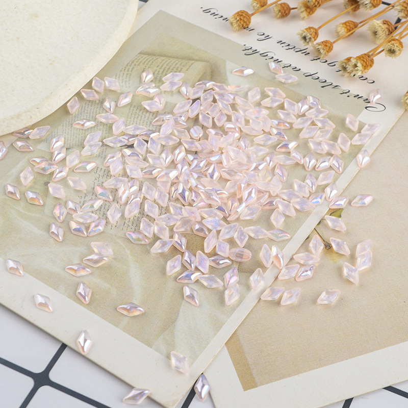 Nail patch flat translucent AB color diamond beads resin mobile phone shell special-shaped sequins diy handmade materials