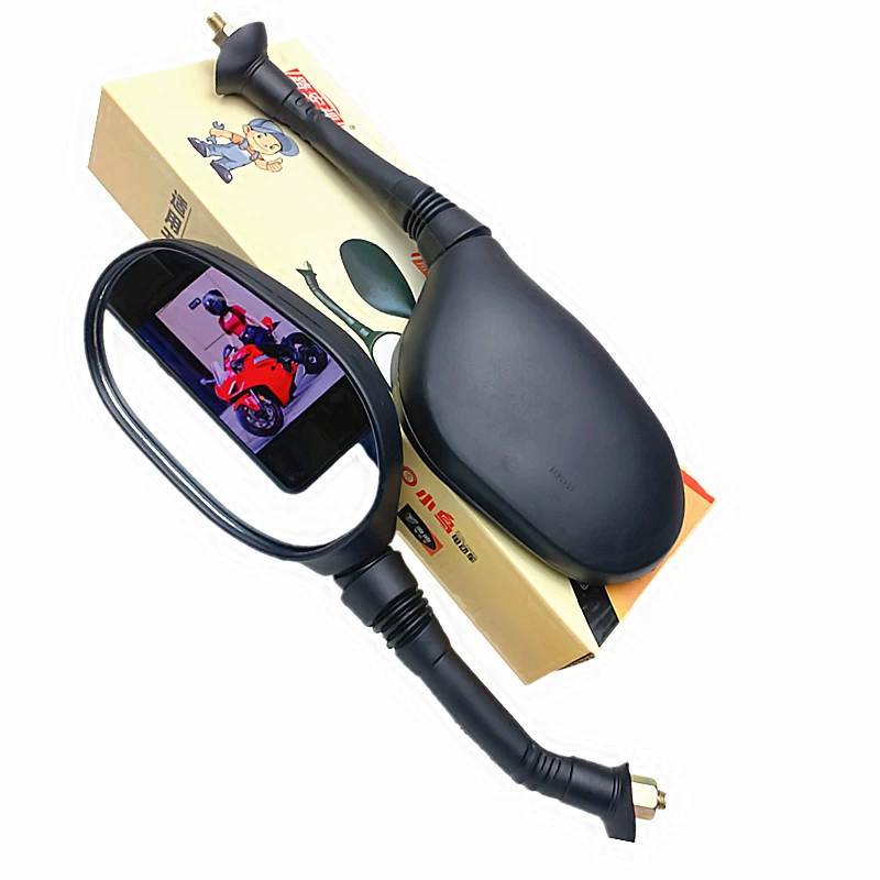 Electric car, retroreflective rear view mirror