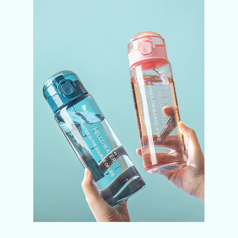 Large-capacity outdoor sports water bottle, high-looking frosted transparent plastic cup, portable car-mounted cup with strap, pop-up cup wholesale Large-capacity outdoor sports water bottle, high-looking frosted transparent plastic cup, portable car-mounted cup with strap, pop-up cup wholesale