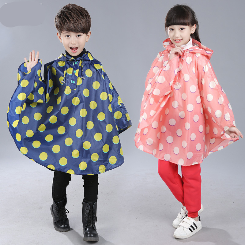 Children's fashion raincoat New Kids boys and girls Cape beautiful polka dot printing cute waterproof baby poncho Children's fashion raincoat New Kids boys and girls Cape beautiful polka dot printing cute waterproof baby poncho