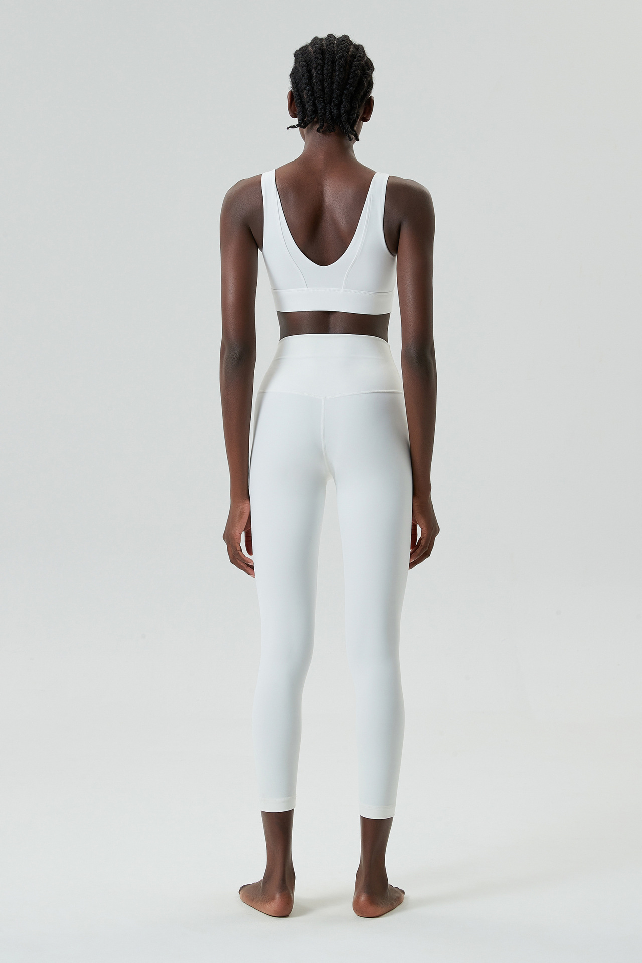 Simple Style Sport Style Solid Color Nylon U Neck Tracksuit Racerback Tank Tops Skinny Pants display picture 11