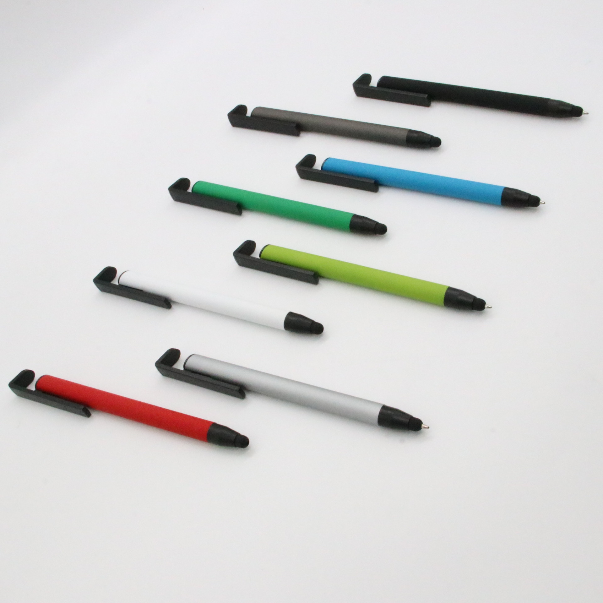 Pegamento de metal pulverización titular del teléfono móvil pluma de regalo láser logo prensa medio aceite bolígrafo multicolor opcional