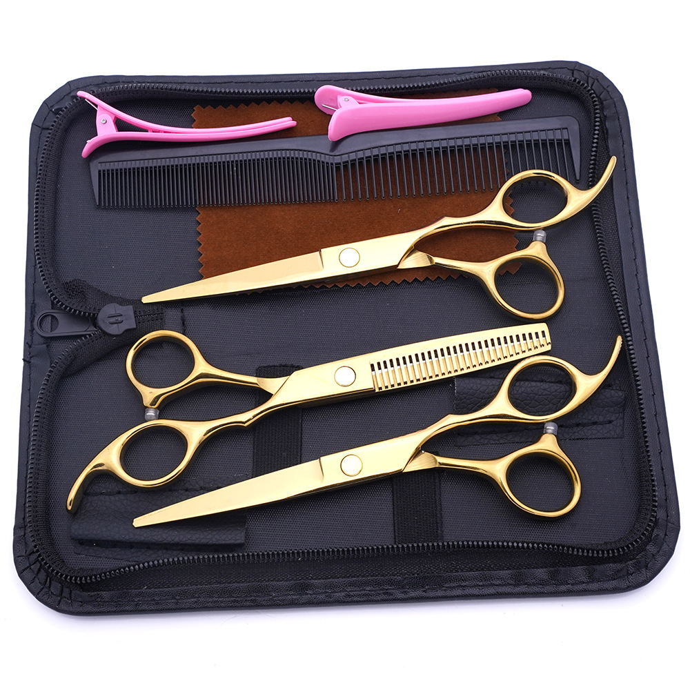Estilista profesional, tijeras de corte de pelo, corte de pelo, corte de pelo, corte de pelo, corte de dientes fino, juego de corte de belleza con flequillo especial para peluquero