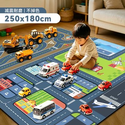 Avtomobil döşəmə paspasları of diatomite with city traffic - gaming-mat-extra-large-01180x250-parking-lot-play-mat