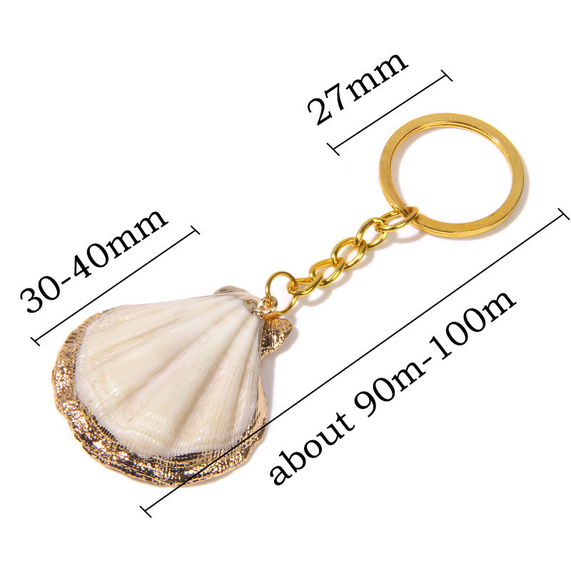 18g Weight Marine Style Shell Shell Metal Unisex Bag Pendant Keychain