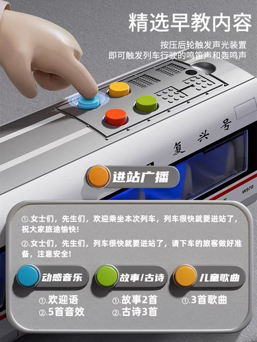 Children's alloy high-speed rail toy car EMU Harmony train model baby toy car train boy gift