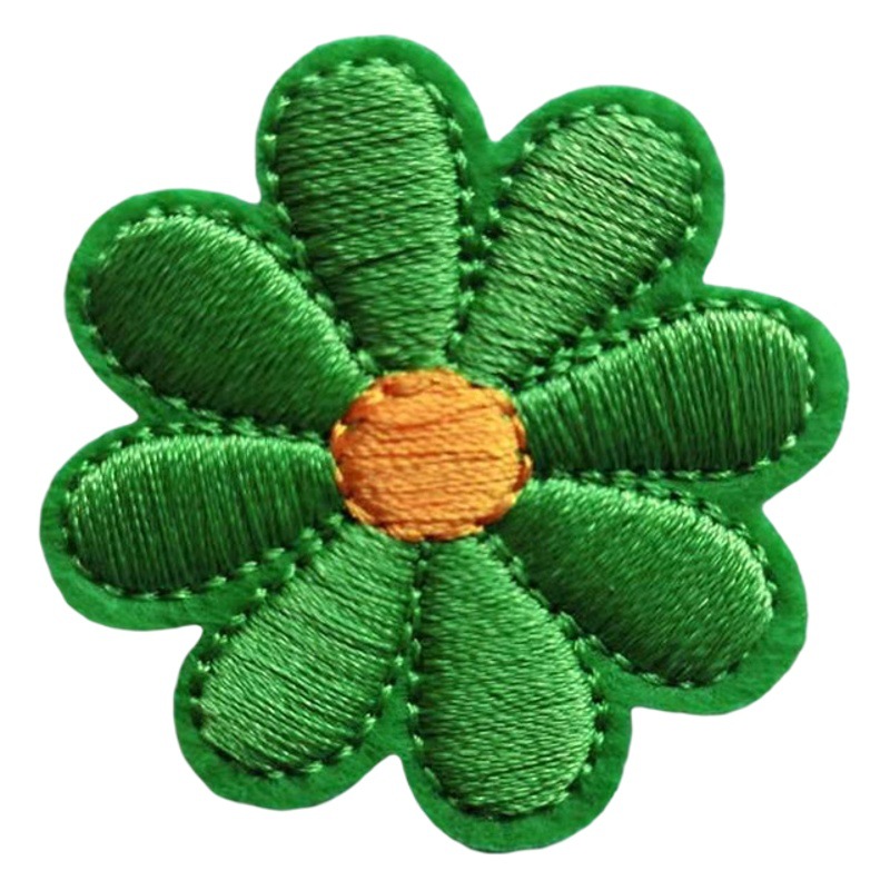 Colorido bordado de flores pegatinas de tela lindo pequeño parche de flores pegatinas bordado de computadora pegatinas accesorios de ropa bordado fábrica al por mayor