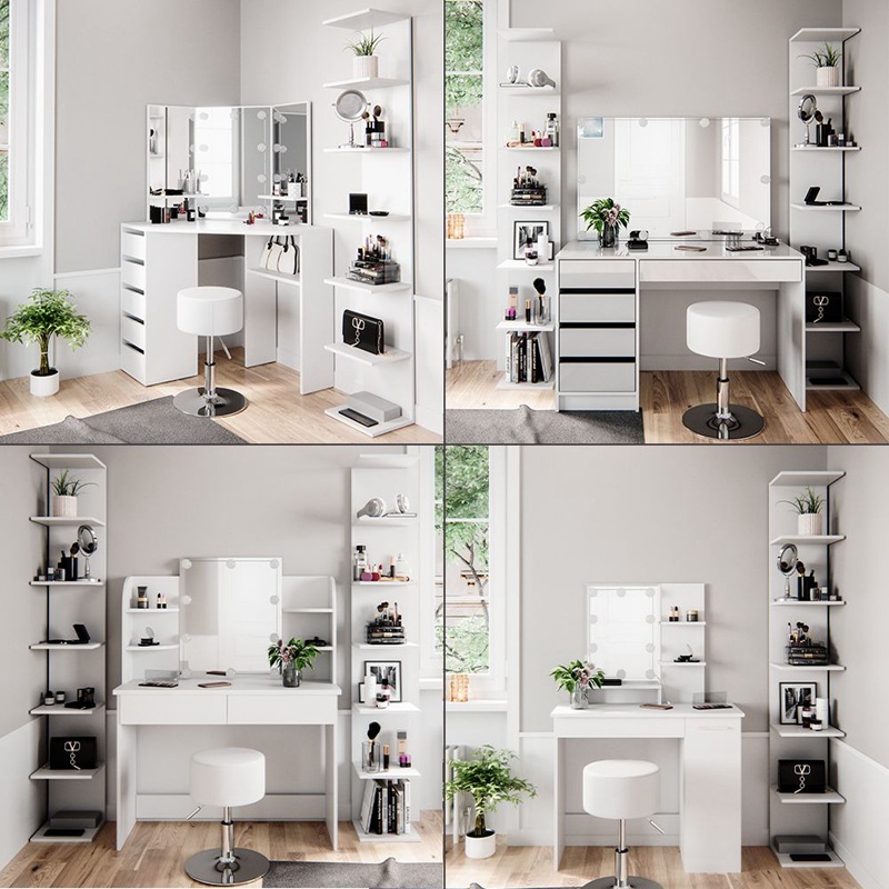 Tocador dormitorio moderno simple pequeño apartamento nueva luz de lujo espejo de maquillaje mesa armario integrado mesa de maquillaje