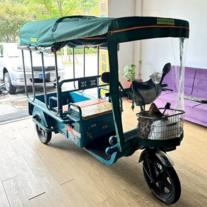 Yastı panelli elektrik üçtəkərli velosiped örtüyü, qalınlaşdırılmış yağış örtüyü, yeni model