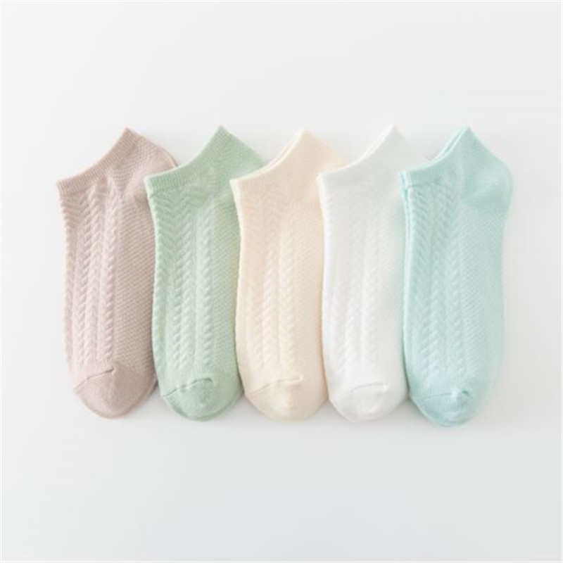 Calcetines de tobillo de verano para mujer calcetines de mujer de moda para hombres y mujeres calcetines absorbentes de sudor calcetines de algodón a rayas invisibles transpirables de corte bajo japoneses