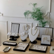 法式木质饰品陈列实木项链吊坠首饰展示架脖子珠宝道具耳钉展示架