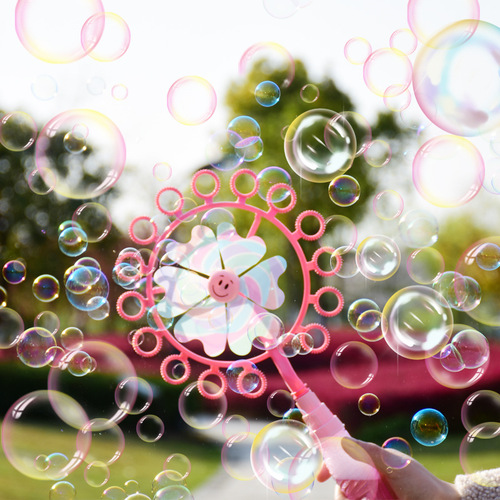 The same pink and blue windmill bubble machine toy bubble stick bubble blower, new color bubble windmill