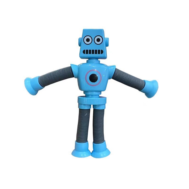 クロスボーダー吸盤ロボット伸縮玩具百変形ストレッチ管発光解凍奇趣減圧玩具プレゼント|undefined