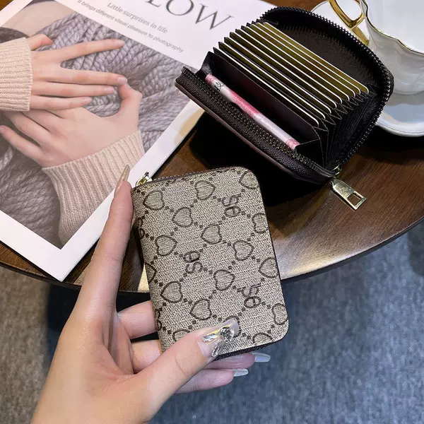 Trendy Multifunctional Card Holder Wallet for Women, Bank Card Accordion-Style Document Holder, Driver's License Anti-Magnetic Coin Purse All-In-One
