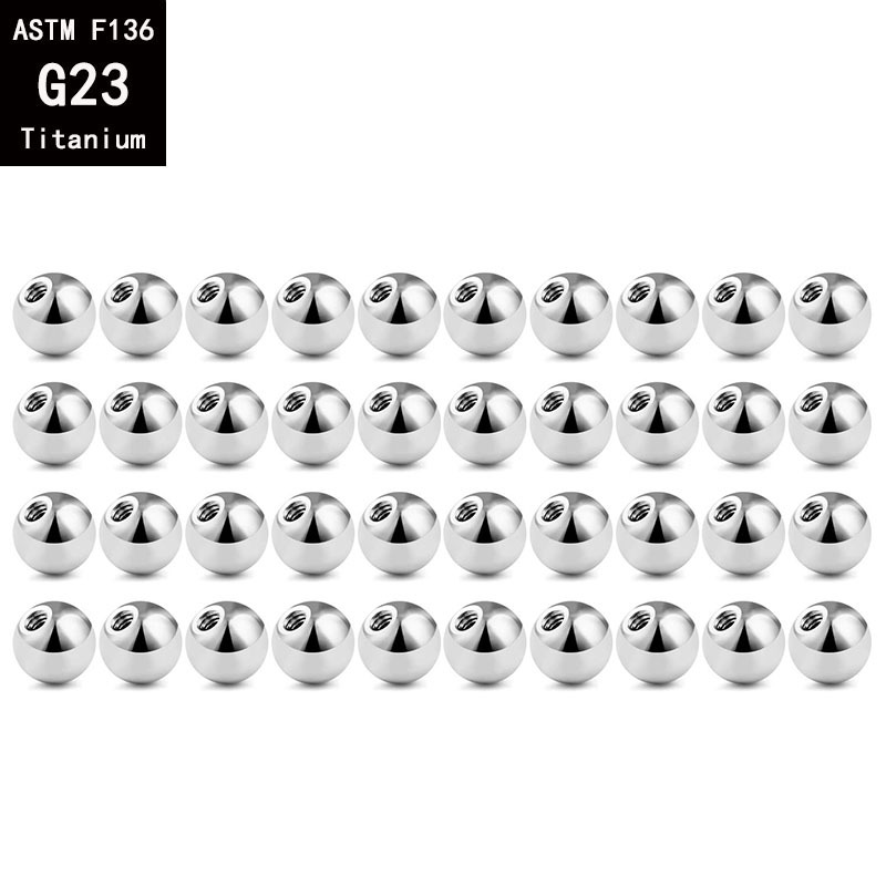 G23 Titanium Internally Threaded Ball Adapter External Thread Fittings for Lip Nail Tongue Piercing Jewelry detail image 8