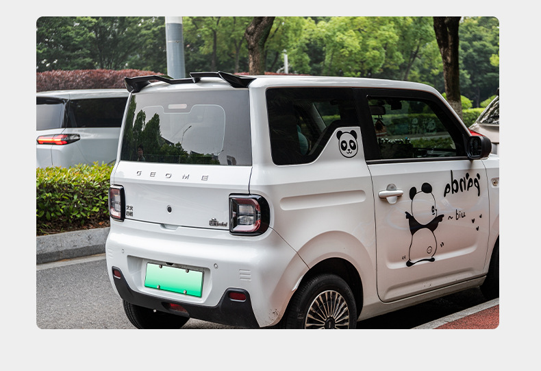 Suitable for Geely Panda mini rear spoiler modification, top wing, fixed wind wing, non-destructive installation, hollowed-out rear spoiler