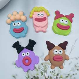 新品卡通搞怪香肠大嘴 PVC软胶配饰 diy手机壳冰箱贴发夹发绳贴片