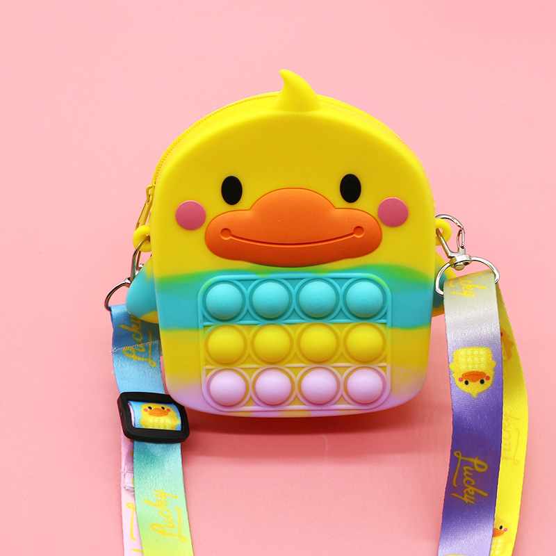 Ratón asesino Pioneer prensa bolsa de hombro de color unicornio bolsa de los niños bolsa de mensajero cuadrado fresa monedero