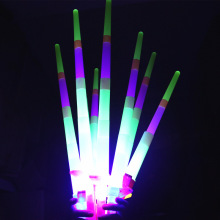 新奇特发光大四节棒荧光棒电子伸缩闪光棒演唱会小玩具棒助威道具