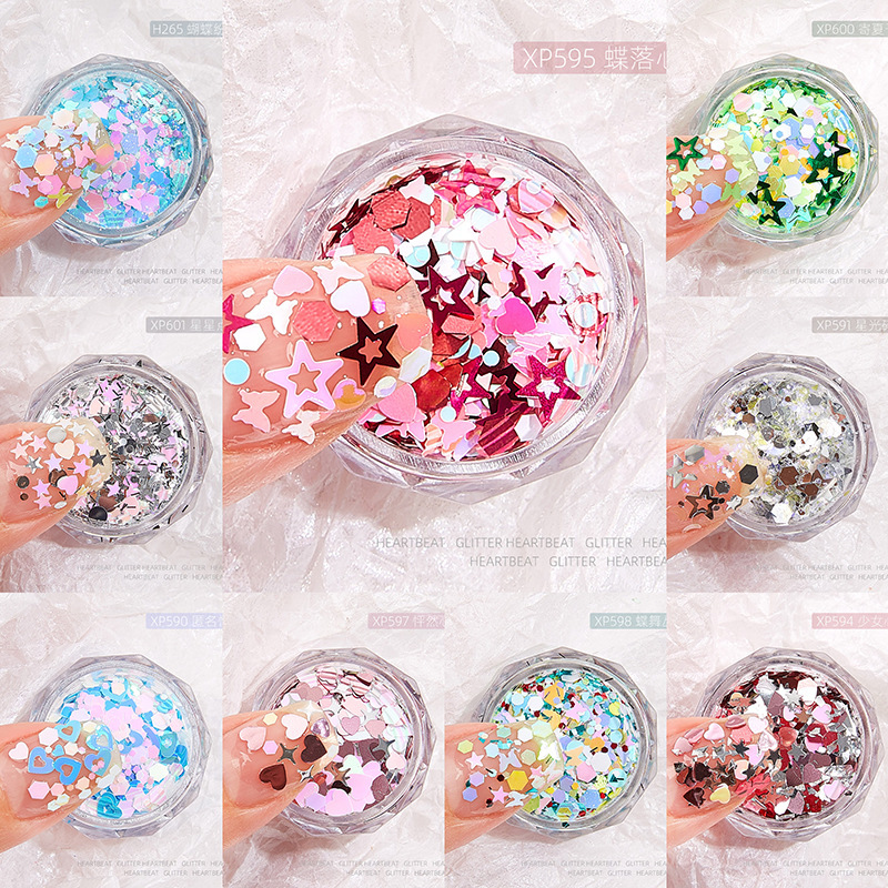 Flash Stars Love Butterfly Girl Pink Glitter Nail Art Sequins Gel Drops Hemp Pinch Music Decorative Flash Flash Stars Love Butterfly Girl Pink Glitter Nail Art Sequins Gel Drops Hemp Pinch Music Decorative Flash