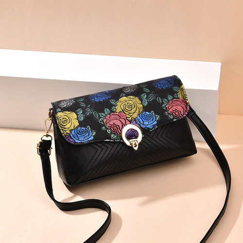 小方包女春季新款翻盖女士单肩包车缝线挎包休闲女包一件代发