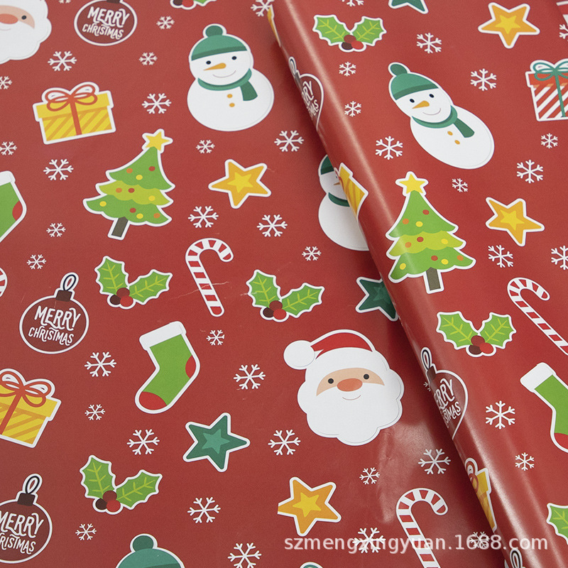 80g nueva decoración de Navidad regalo caja de regalo papel de embalaje DIY papel decorativo cubierta de libro de Corea del Sur papel de color de dibujos animados