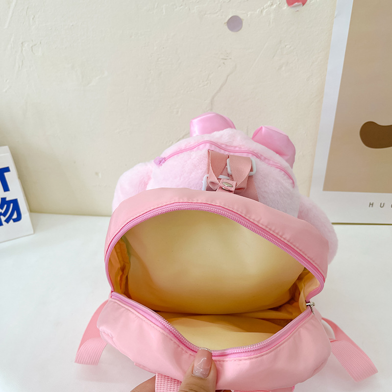 Mochila de dibujos animados para niños 2022 nueva moda coreana mochila de jardín de infantes adorable mochila de conejo de peluche