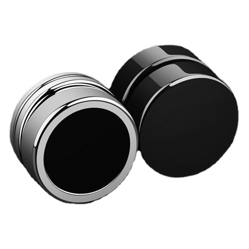 Magnetic Suction Men's Ear-less Amazon Cross-border Explosions Earrings Round Magnet Simple High-end Female Accessories
