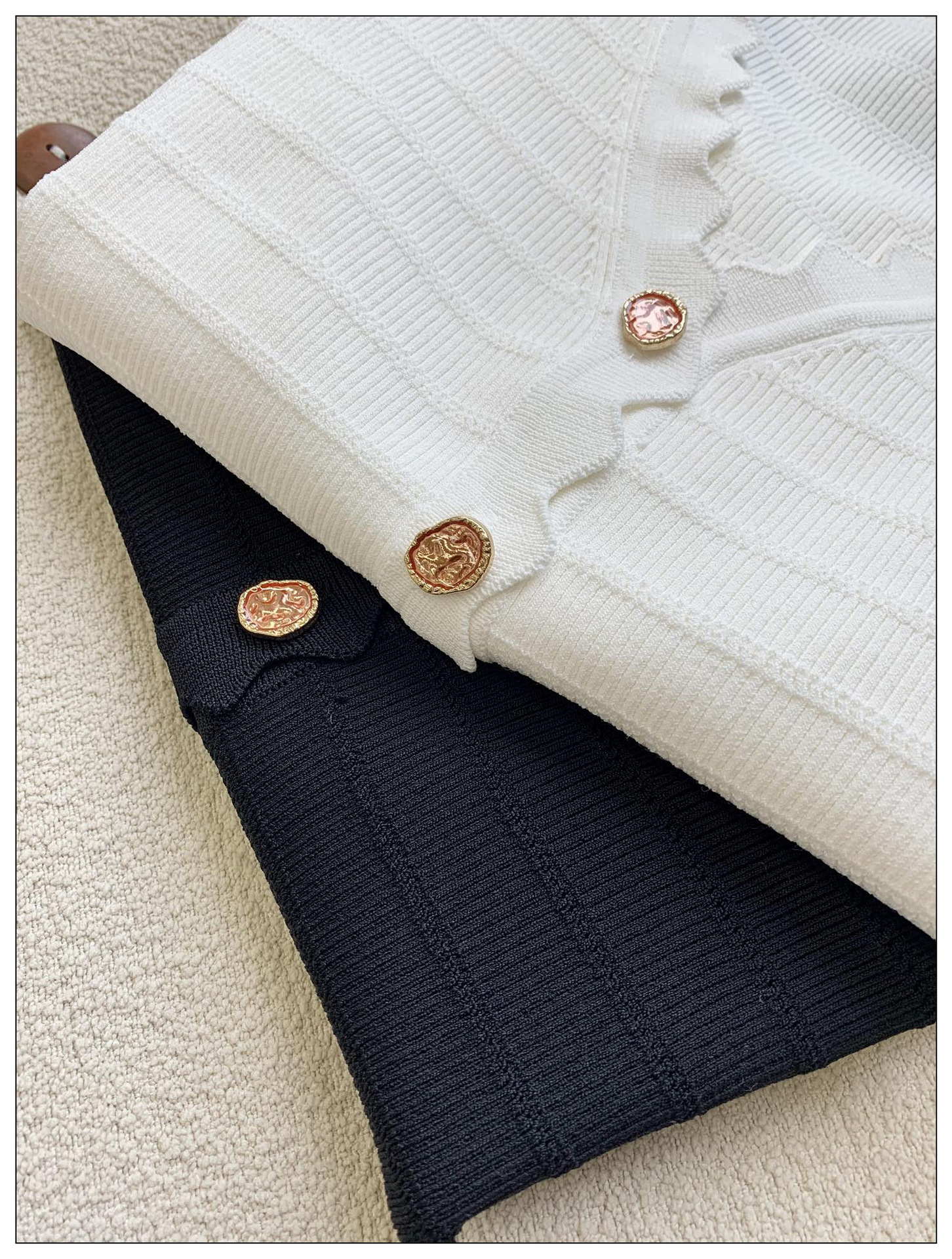 高バージョン SD Xiaohuo 春夏トップス Nanyou ハイエンド婦人服 Xiaoxiangfeng ハイエンド半袖ニットカーディガンアウター