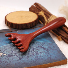 鹿角梳按摩梳头皮颈部活通经络梳理疗五爪梳檀木梳理疗小耙子