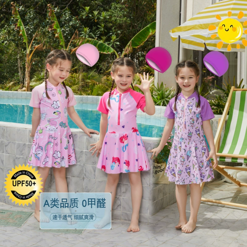 Детские купальники, оптовая продажа купальников для девочек, слитные купальники, плавки для подростков для горячих источников, стильные купальники для серфинга, для маленьких принцесс