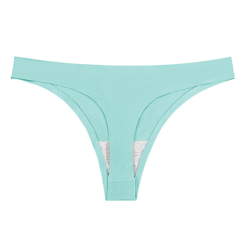 European and American one-piece ice silk traceless thong women's underwear tback sexy lingerie women's feeling