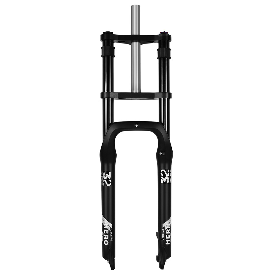 20-26 pulgadas de nieve bicicleta tenedor delantero adecuado para 4,0 neumático exterior doble hombro primavera bloqueo hidráulico tenedor delantero 160MM carrera