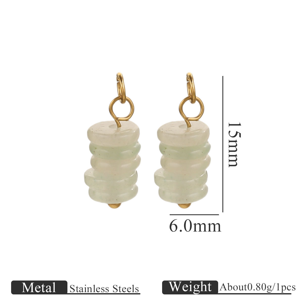 Acero inoxidable ojo de tigre piedra piedra natural perlas DIY joyería hecha a mano cuentas pendientes pulseras accesorios