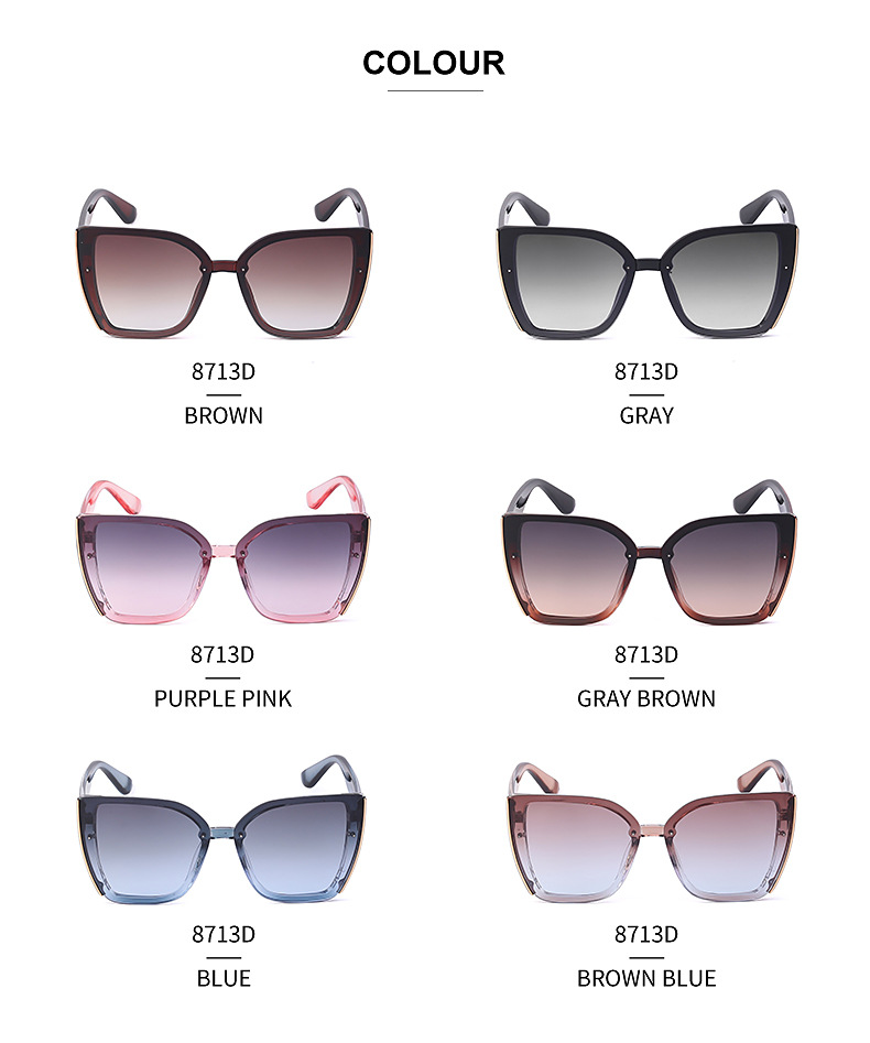 65g Weight Travel Occasion Women'S Gender Fashion, Simple Style Style Grey, Purple, Blue Color Fashion Simple Style Women's Sunglasses 9