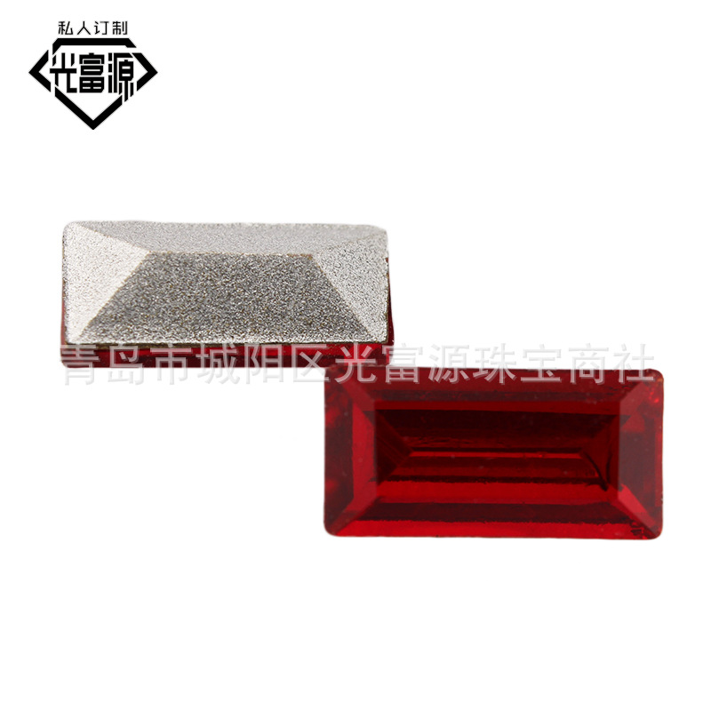 Rectangular glass earrings