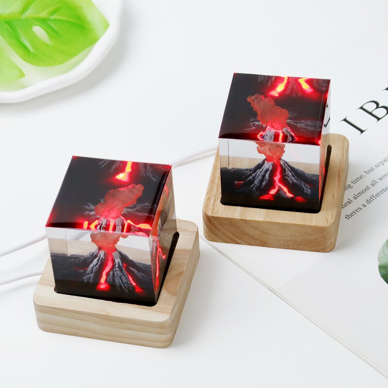 Healing Jurassic volcanic eruption desktop creative office small ornaments home bedroom night light birthday gift Healing Jurassic volcanic eruption desktop creative office small ornaments home bedroom night light birthday gift