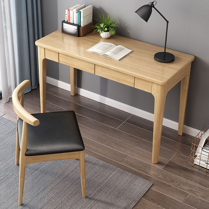 Modern simple solid wood desk home desktop computer desk simple middle school student study desk writing desk office desk