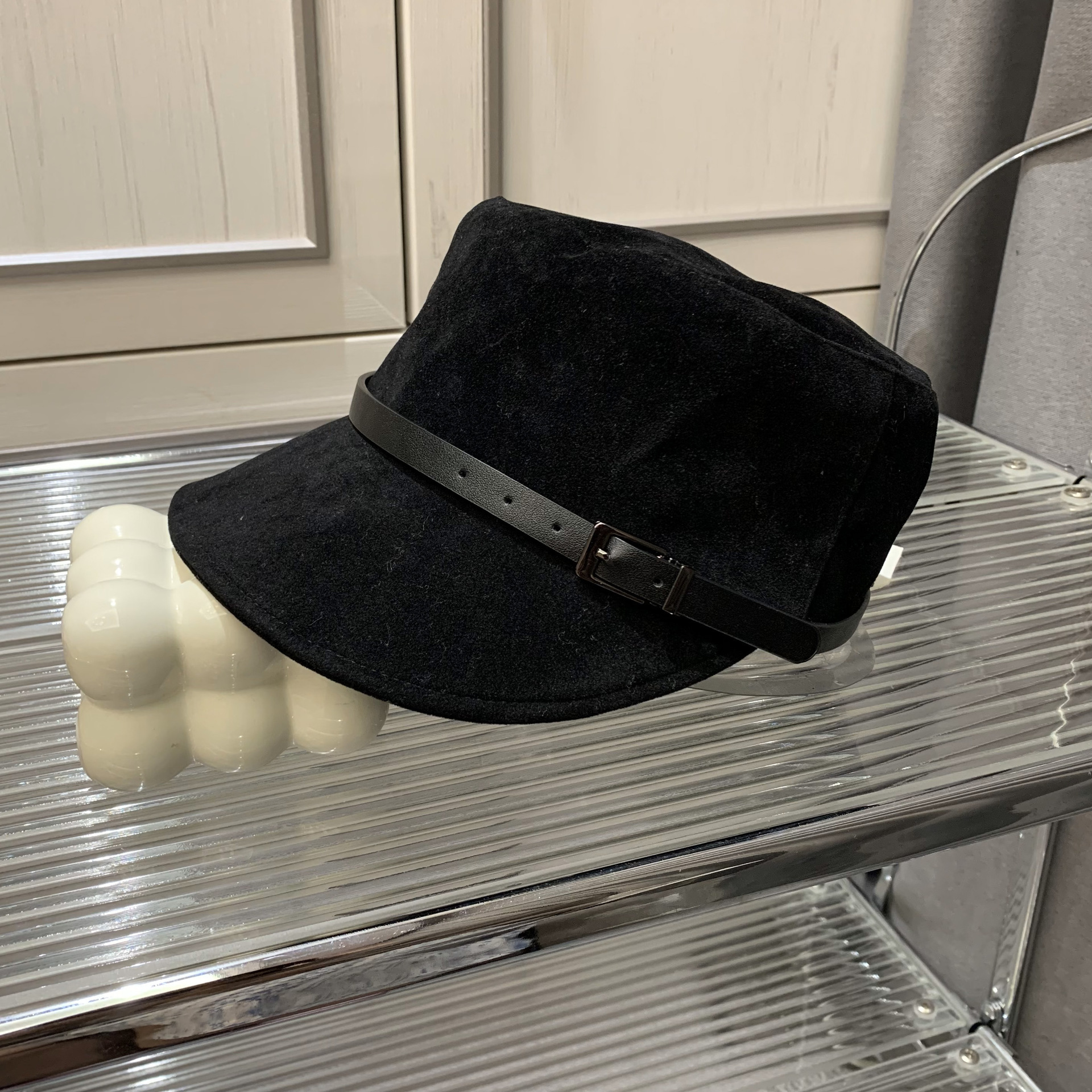 Elegante suède baret voor dames warme winterruiterpet_voghion.com