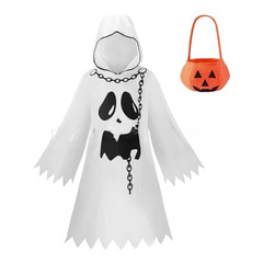 ハロウィン子供マントゴーストフェイスホワイトゴーストマントコスプレテーマパーティードレスアップ衣装