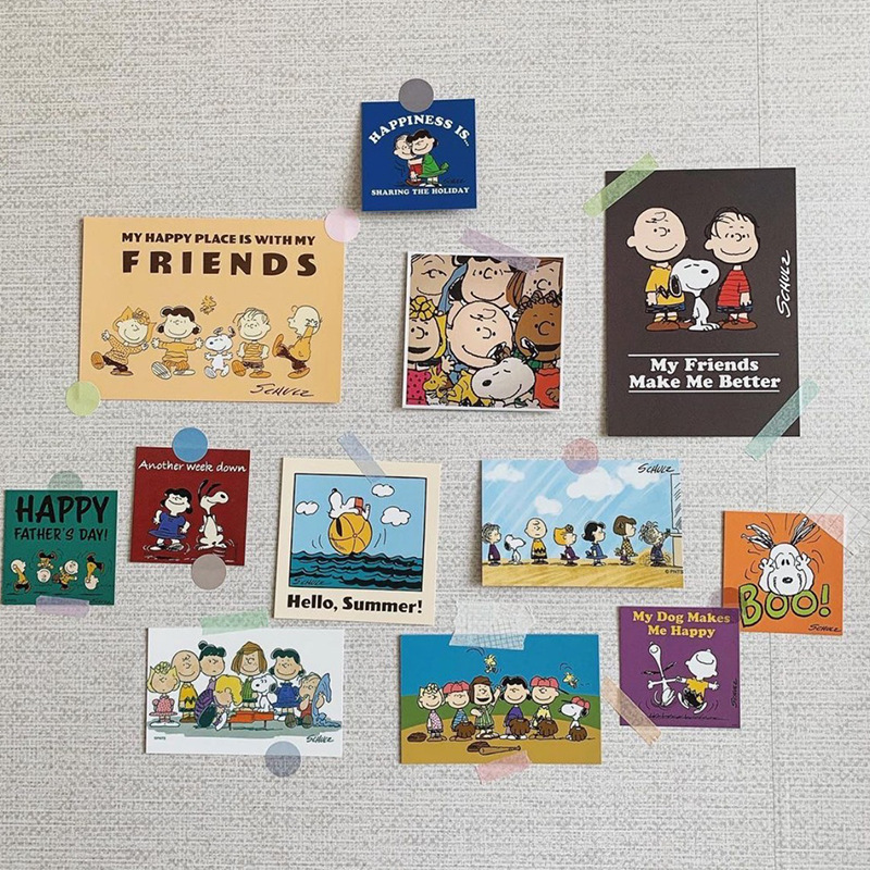 ins复古海报卡通背景墙面装饰 卡片摄影道具民宿搭配软装卡片批发