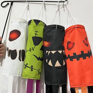 Halloween New Holiday Decoration Flag Pumpkin Ghost Halloween Windsock Waterproof Ghost Festival Outdoor Decorations