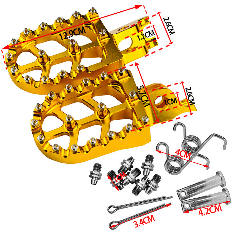 オートバイ改造 CNC アルミニウム合金 CRF125/250 歯付きペダル、マルチカラー オプション、耐摩耗性と耐久性|undefined