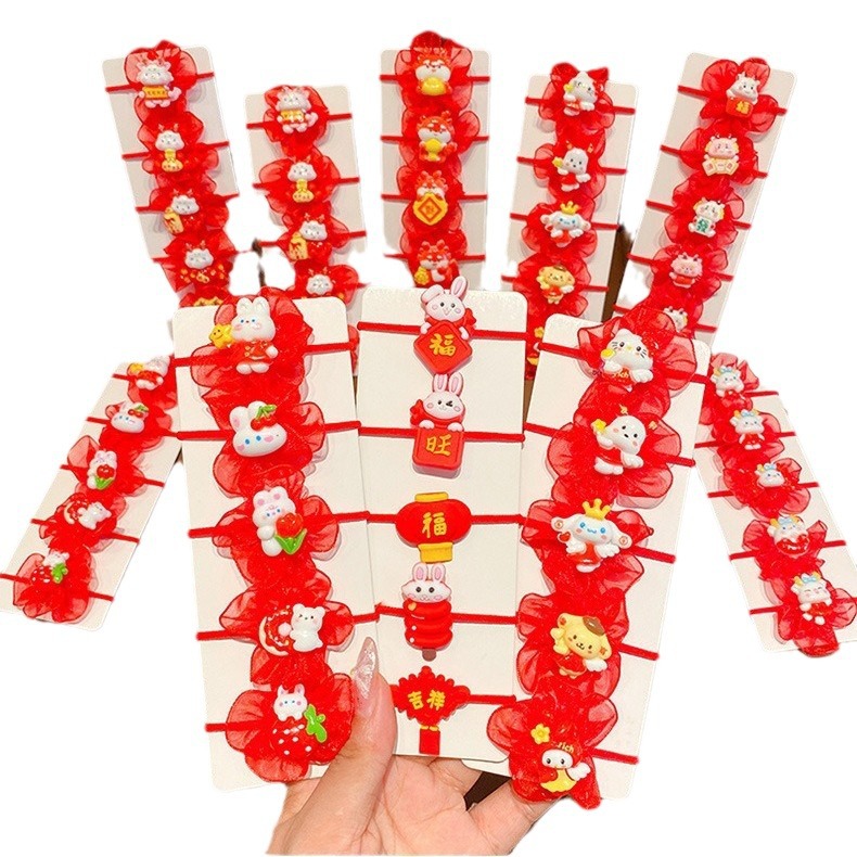 Cuerda de pelo de dibujos animados de alta elasticidad accesorios para el cabello de los niños cuerda de pelo Super lindo tocado de las niñas banda de goma corbata de bebé cabeza de bola