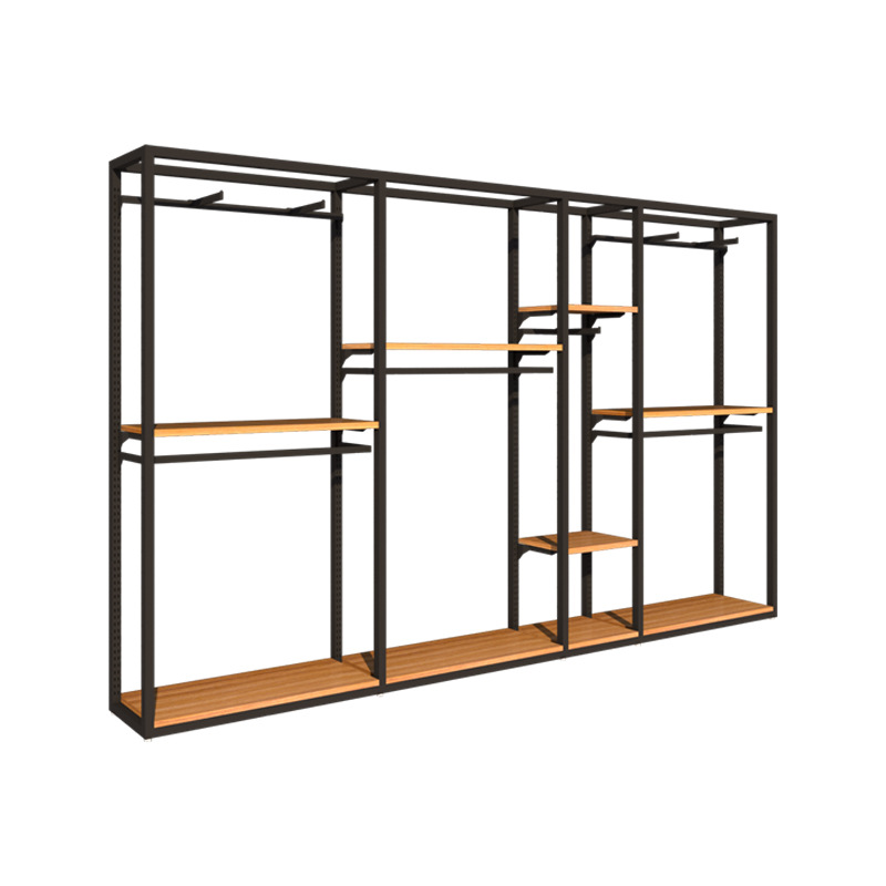 Tienda de ropa percha estante de exhibición de piso gabinete de exhibición de ropa de pared estante de exhibición de la tienda de ropa de los hombres